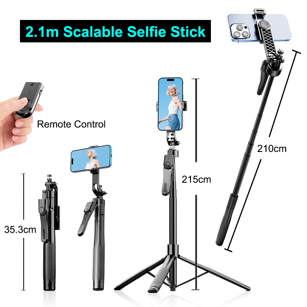 Auto Tracking Tripod - 2.1m Scalable Selfie Stick with Tripod