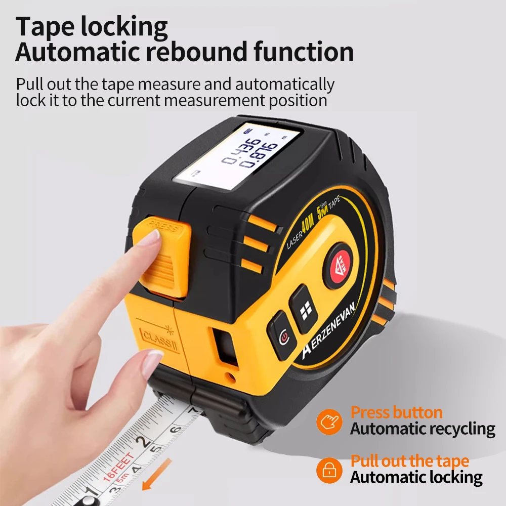 Laser Distance Measure - 80m Laser Tape Measure Tape Measure