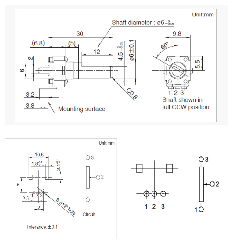 5PCS Japan RK09 Rotary Potenti - Electronics In Japan ulasan dan harga