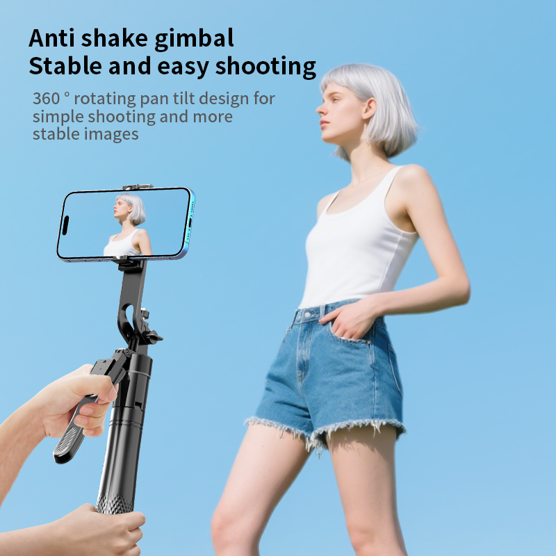 2.1m Scalable Selfie Stick wit - Auto Tracking Tripod ulasan dan harga