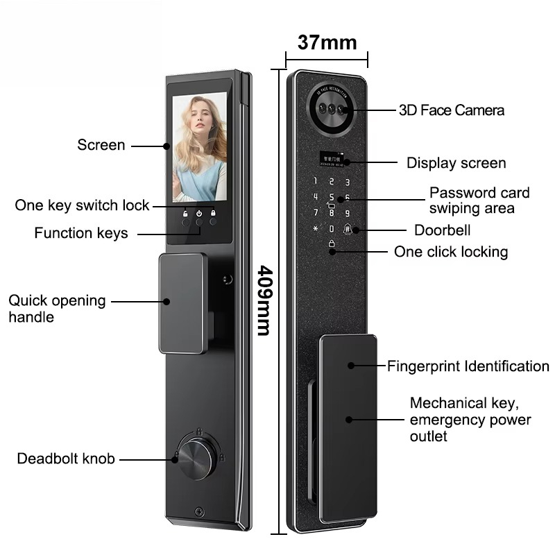 Tuya WiFi Smart Door Lock, Hom - Electronics For Home ulasan dan harga