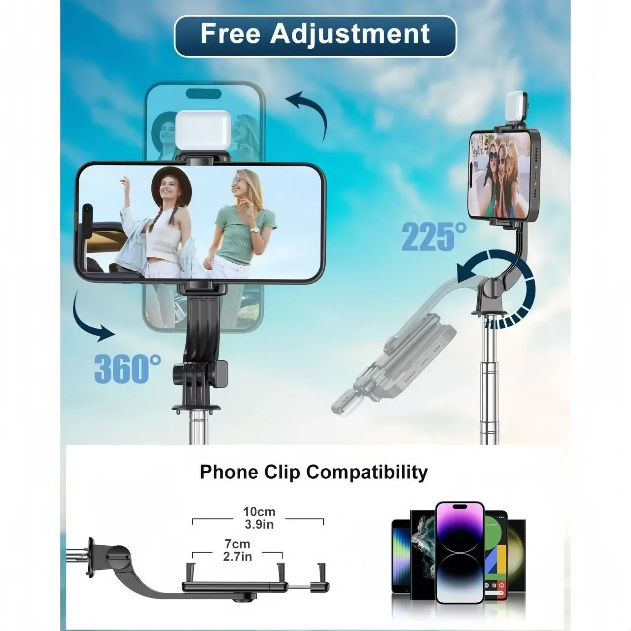 1700mm Selfie Stick Wireless S - Auto Tracking Tripod ulasan dan harga