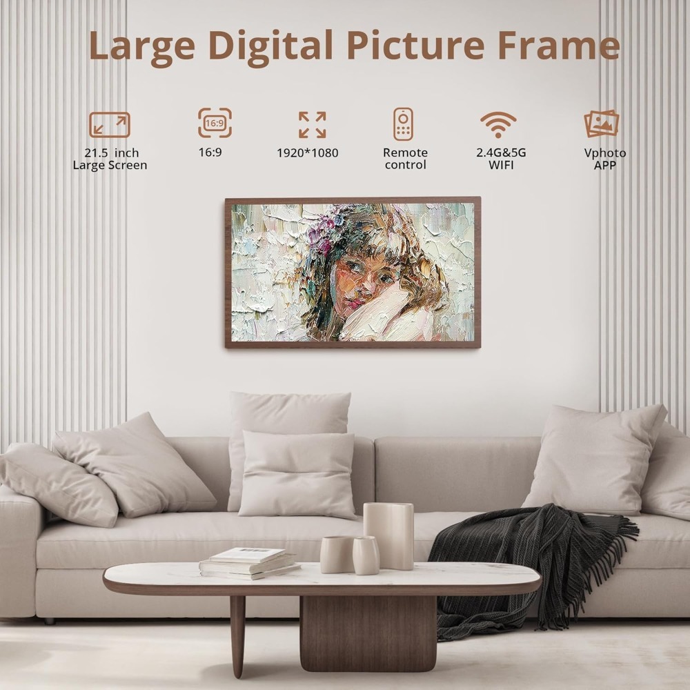JHZ for NEW Large Digital Pict - Digital Photo Frame Wifi ulasan dan harga