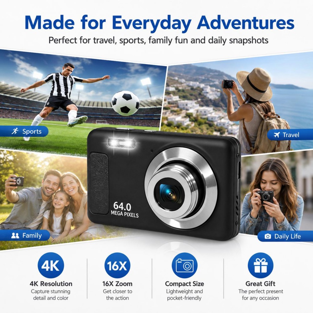 4K Ultra HD Portable Digital C - Electronics Gadgets For Home ulasan dan harga