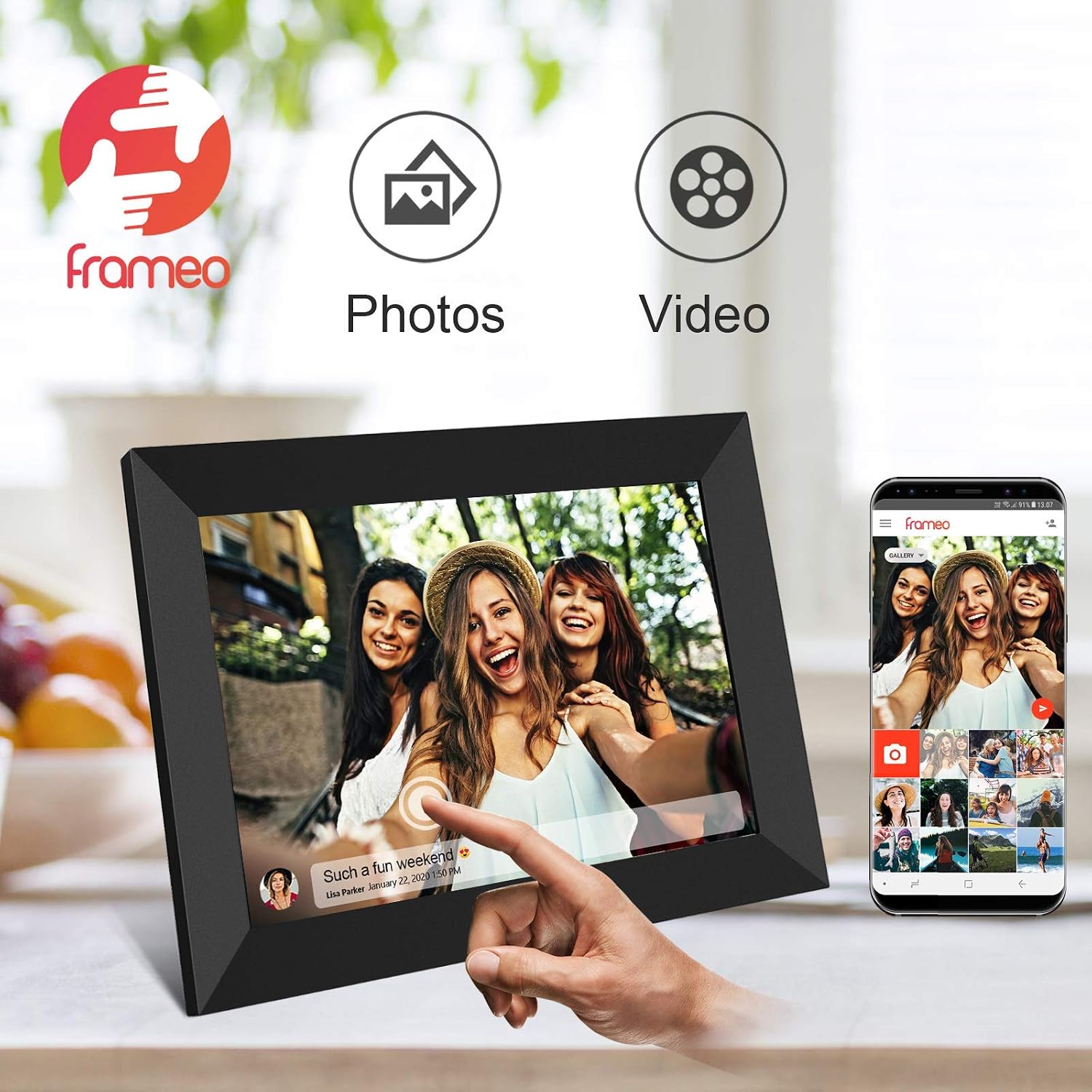 10 1 Inch 32GB Smart WiFi Digi - Digital Photo Frame Wifi ulasan dan harga