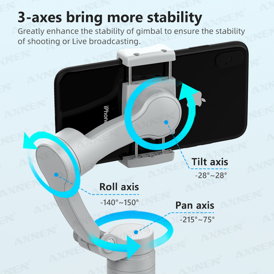 AXNEN 3-Axis Gimbal Handheld S - Auto Tracking Tripod ulasan dan harga