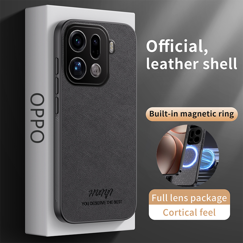 Luxury Built-in Magnet Leather - Oppo Find X8 ulasan dan harga