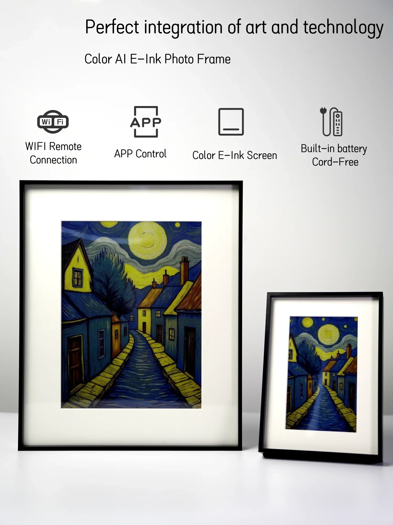 Hindetel 7.3 inch wall mounted - Digital Photo Frame Wifi ulasan dan harga