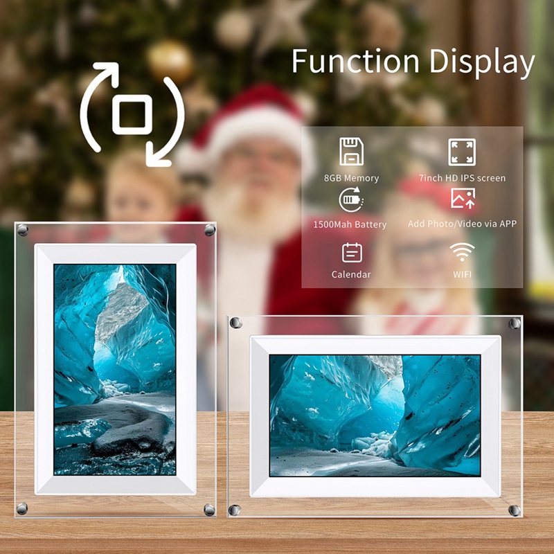 New 7-Inch Transparent Acrylic - Digital Photo Frame Wifi ulasan dan harga