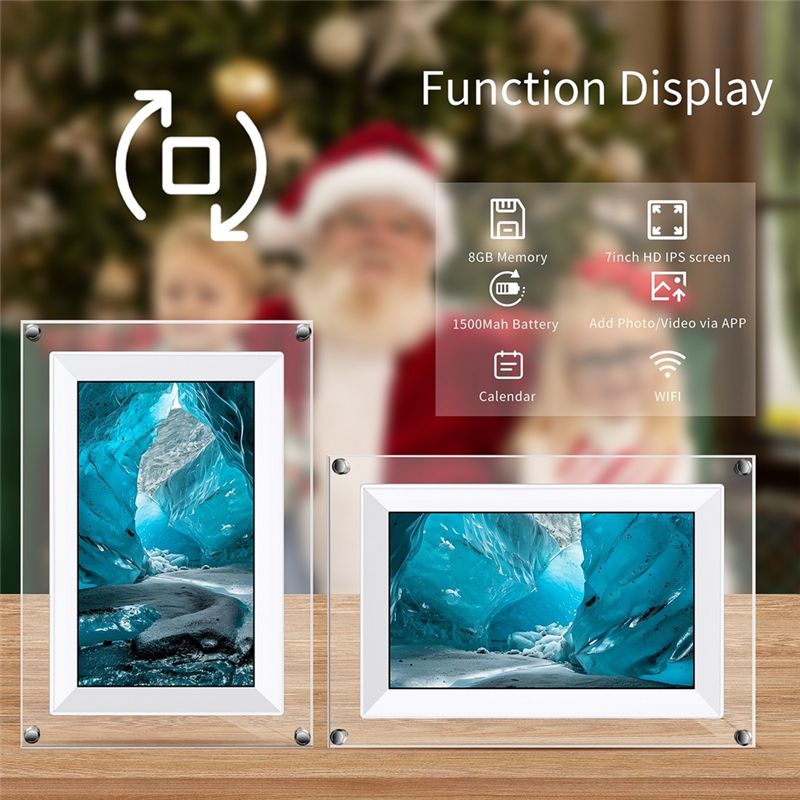 A75Q-New 7-Inch Transparent Ac - Digital Photo Frame Wifi ulasan dan harga