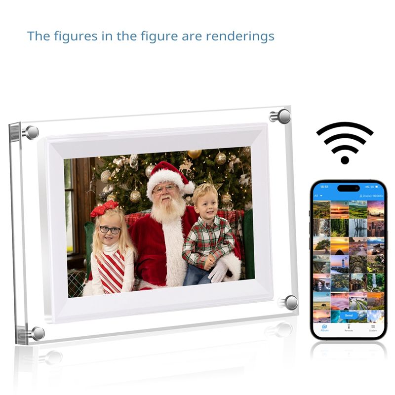 A75Q-New 7-Inch Transparent Ac - Digital Photo Frame Wifi ulasan dan harga