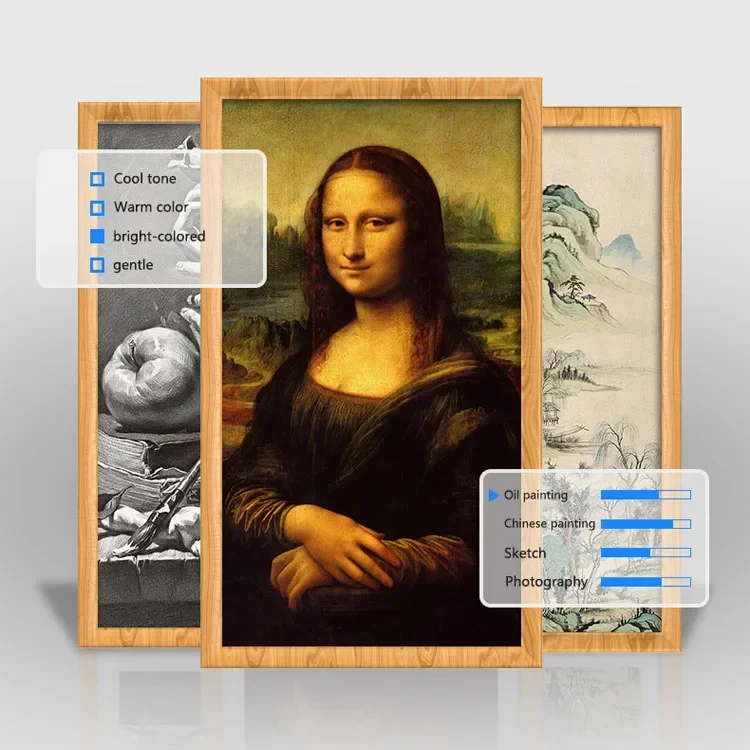 Wall Mounted 21.5inch Wood Fra - Digital Photo Frame Wifi ulasan dan harga