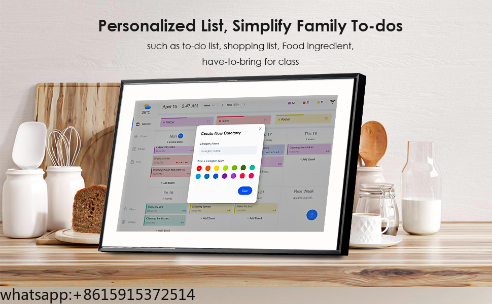 TCDSTARSmart Calendar Digital  - Digital Photo Frame Wifi ulasan dan harga